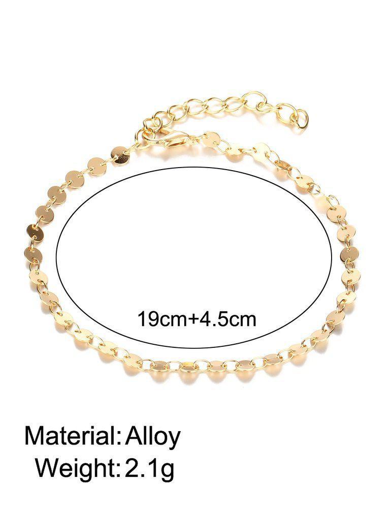 Sequin Design Chain Anklet-jewelry-Des Mess