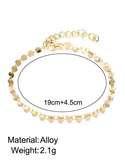 Sequin Design Chain Anklet-jewelry-Des Mess