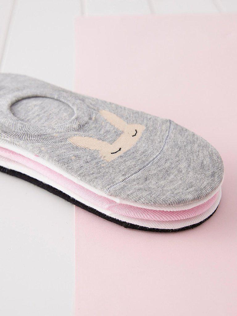 Rabbit Pattern Invisible Socks 5Pairs-accessories-Des Mess