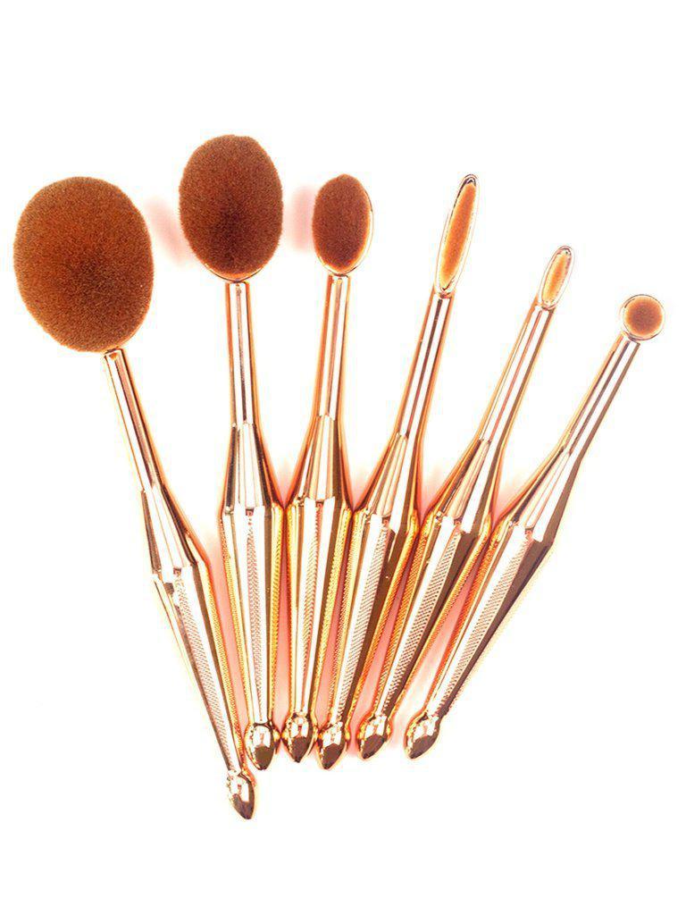 Metallic Multipurpose Makeup Brush 6pcs-makeup-Des Mess
