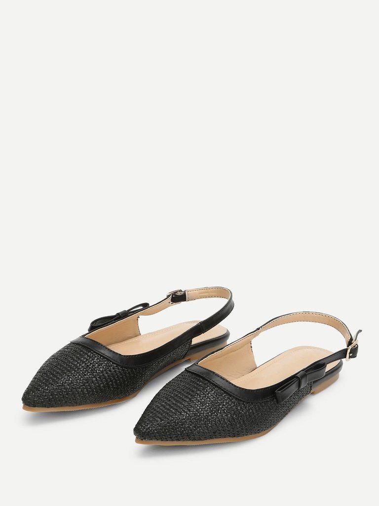 Pointed Toe Slingback Flats-shoes-Des Mess
