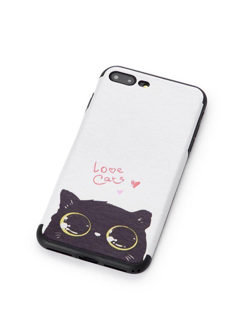 Two Tone Cat Print iPhone Case-others-Des Mess