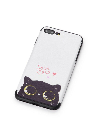 Two Tone Cat Print iPhone Case-others-Des Mess