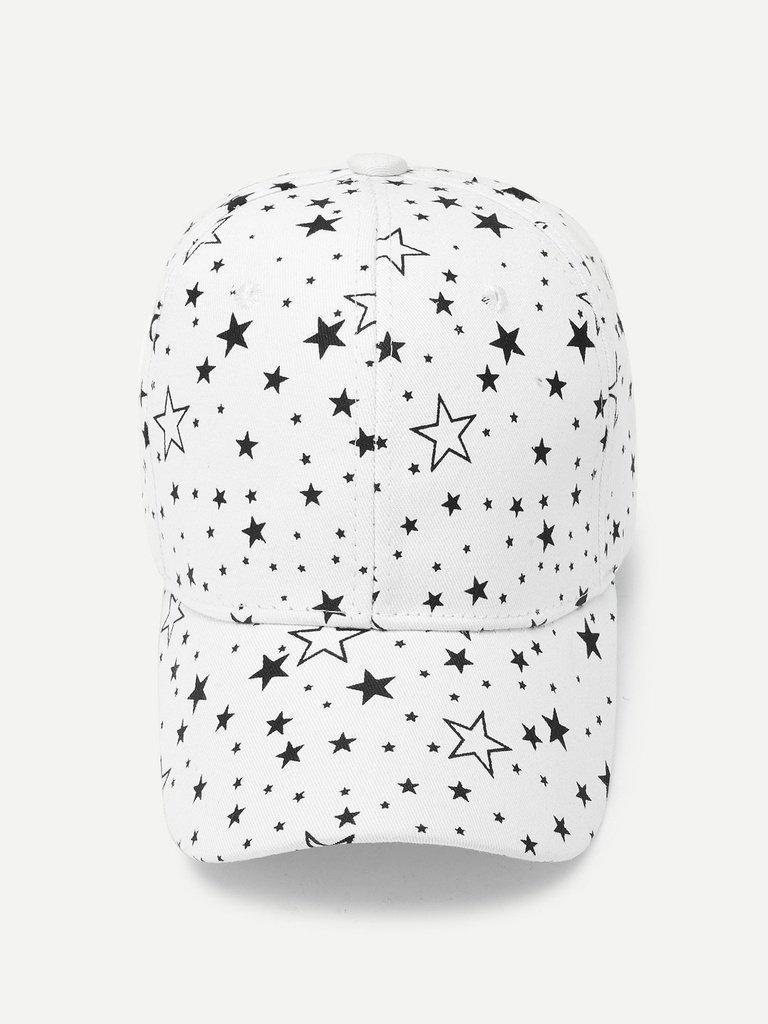 Star Print Baseball Cap-accessories-Des Mess