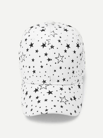 Star Print Baseball Cap-accessories-Des Mess