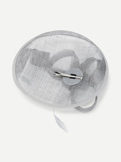 Feather Detail Pillarbox Fascinator Hat-hair-Des Mess