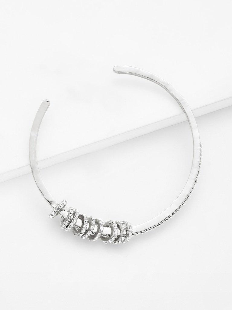 Mini Ring Decorated Cuff Bracelet--Des Mess