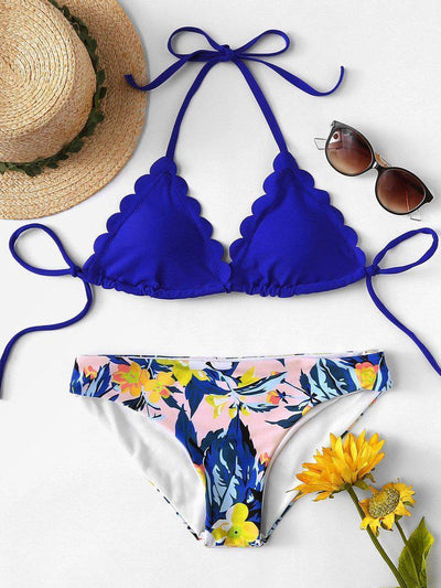 Scallop Edge Mix and Match Bikini Set-swimwear-Des Mess