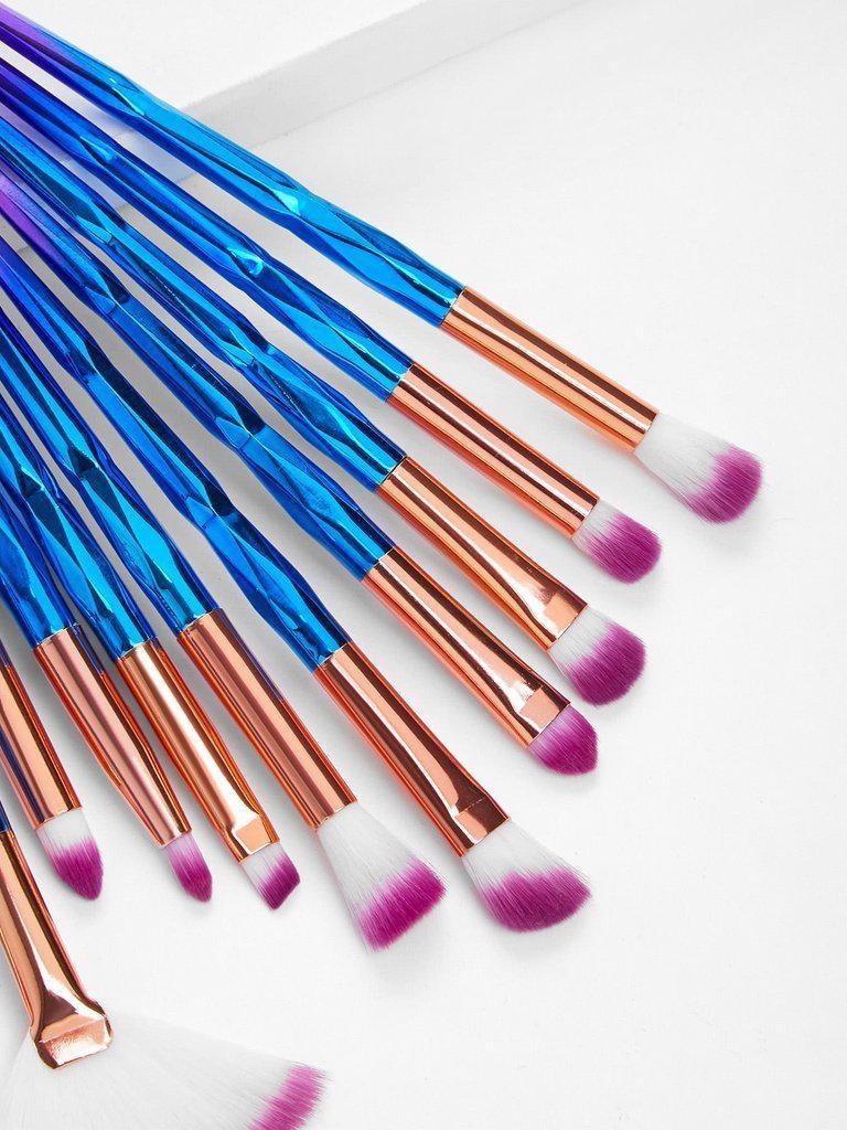 Ombre Handle Makeup Brush 15pcs-makeup-Des Mess