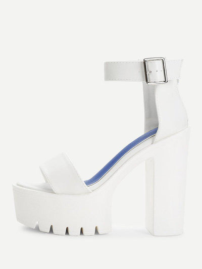 Peep Toe Ankle Strap Platform Heels-shoes-Des Mess