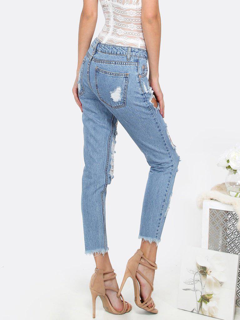Extreme Distressing Jeans-bottom-Des Mess