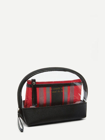 Striped Makeup Bag 2pcs-makeup-Des Mess