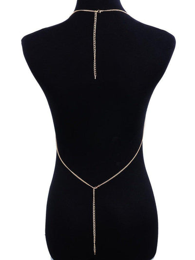 Rhinestone Detail Bralet Body Chain-jewelry-Des Mess