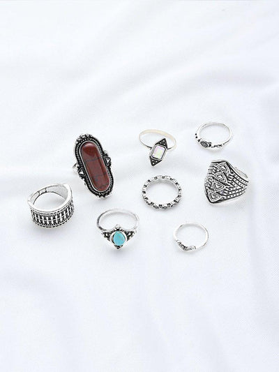 Gemstone Design Ring Set-jewelry-Des Mess