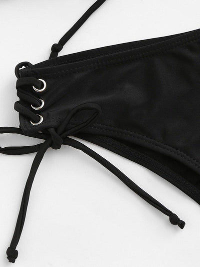 Lace Up Bikini Set-swimwear-Des Mess