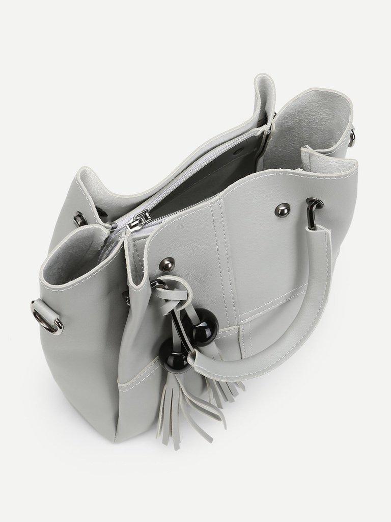 Tassel Charm Tote Bag 3pcs-accessories-Des Mess