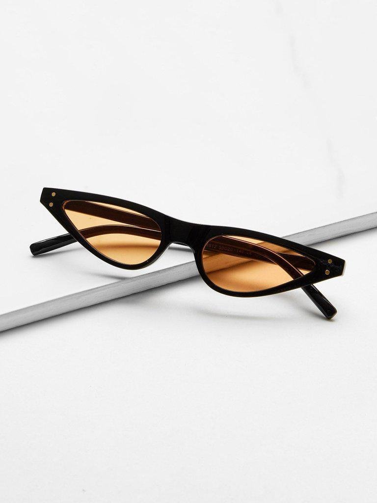 Cat Eye Flat Lens Sunglasses-accessories-Des Mess