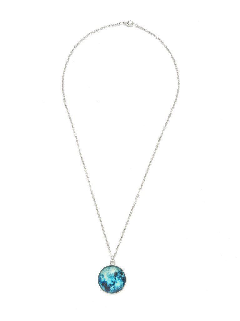 Luminous Round Pendant Link Necklace-jewelry-Des Mess