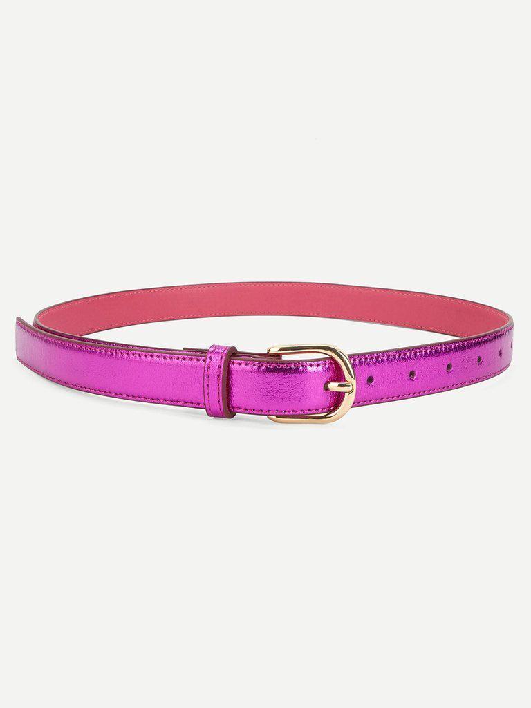 Contrast Buckle PU Belt-accessories-Des Mess