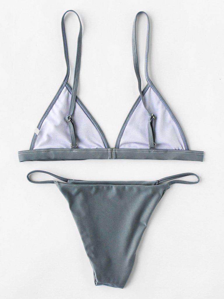 Open Back Triangle Bikini Set-swimwear-Des Mess