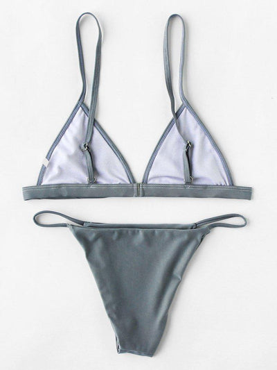 Open Back Triangle Bikini Set-swimwear-Des Mess