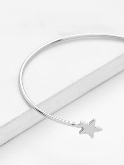 Moon & Star Design Cuff Bracelet-jewelry-Des Mess