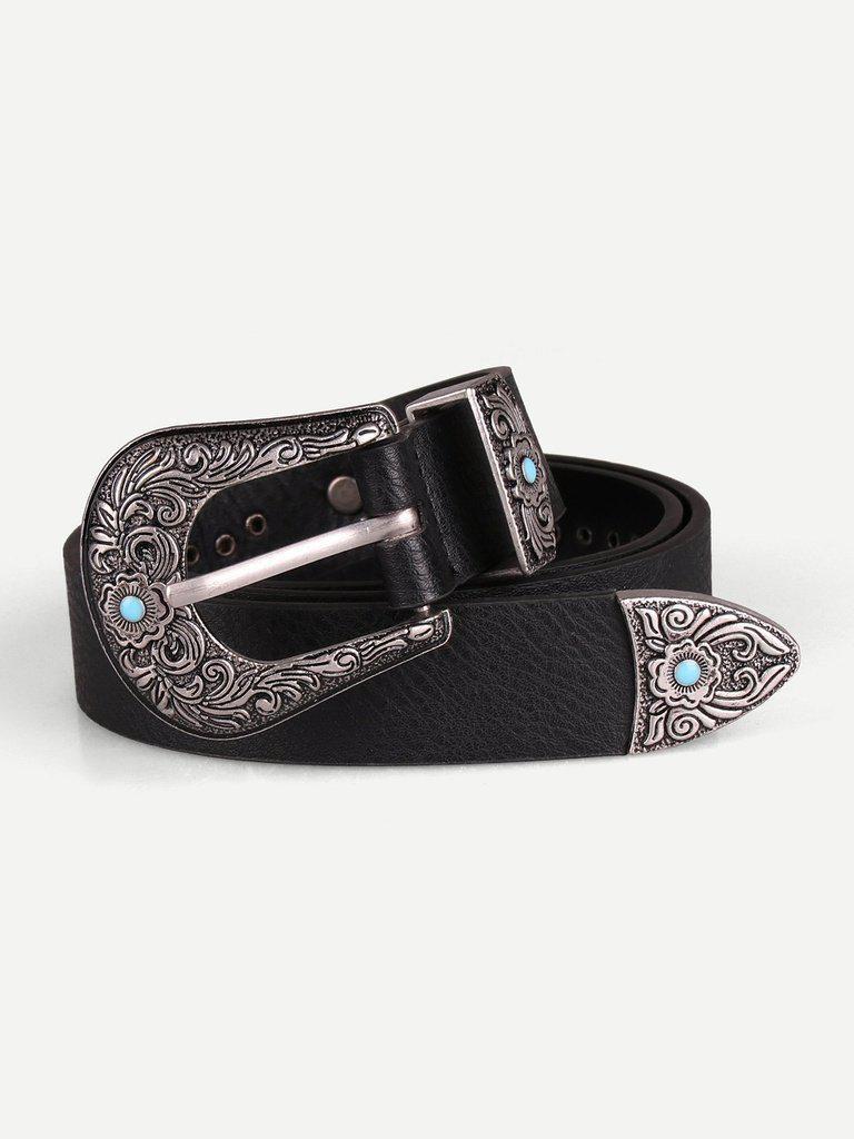 Eyelet Detail Western Belt-accessories-Des Mess