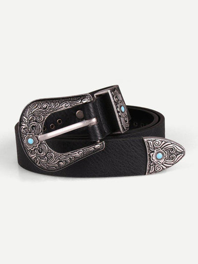 Eyelet Detail Western Belt-accessories-Des Mess