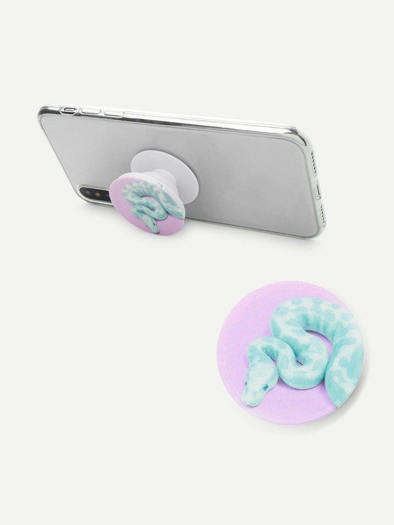Snake Pattern Round Portable Phone Holder-others-Des Mess