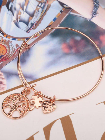 Round Charm Adjustable Bangle--Des Mess