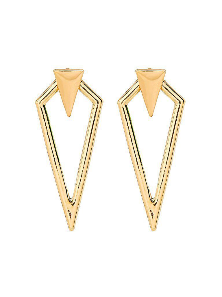 Metal Triangle Design Geometric Earrings-jewelry-Des Mess