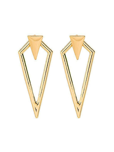 Metal Triangle Design Geometric Earrings-jewelry-Des Mess