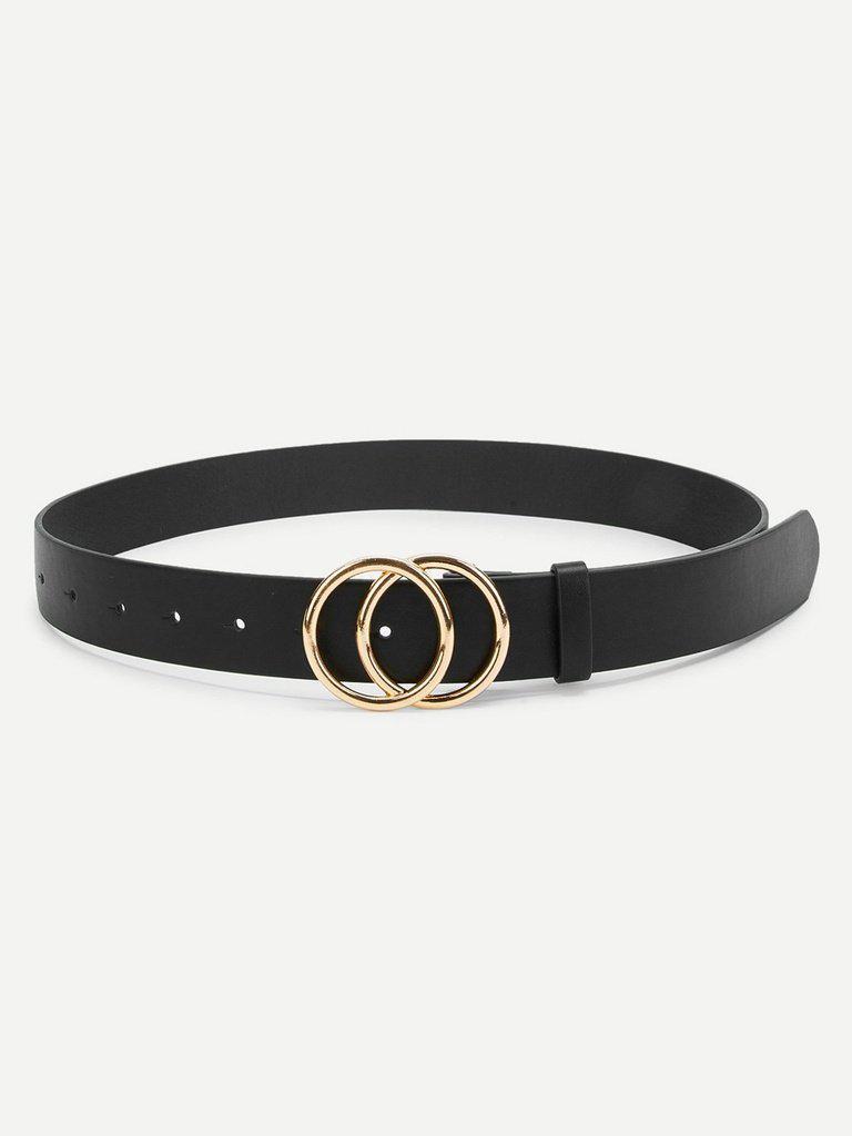 Double Circle Buckle Belt-accessories-Des Mess