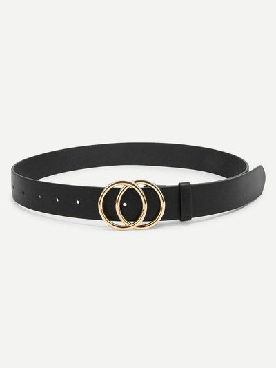 Double Circle Buckle Belt-accessories-Des Mess