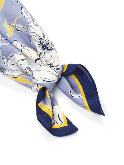 Flower Print Bandana Scarf-accessories-Des Mess