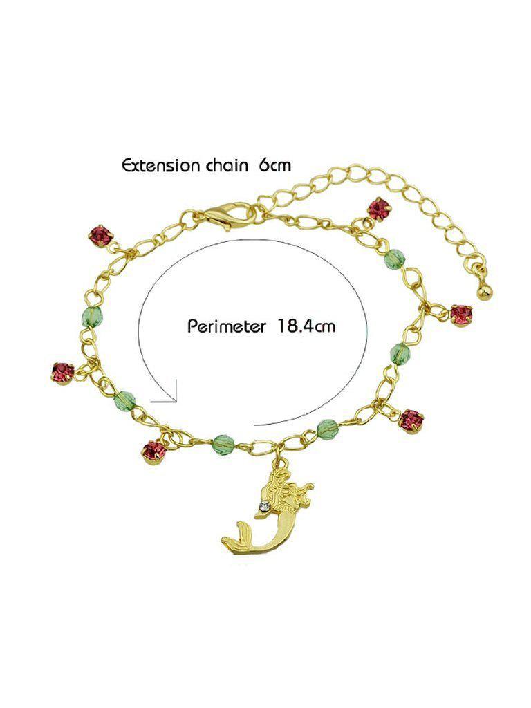 Rhinestone Mermaid Charm Bracelets & Bangles Women--Des Mess