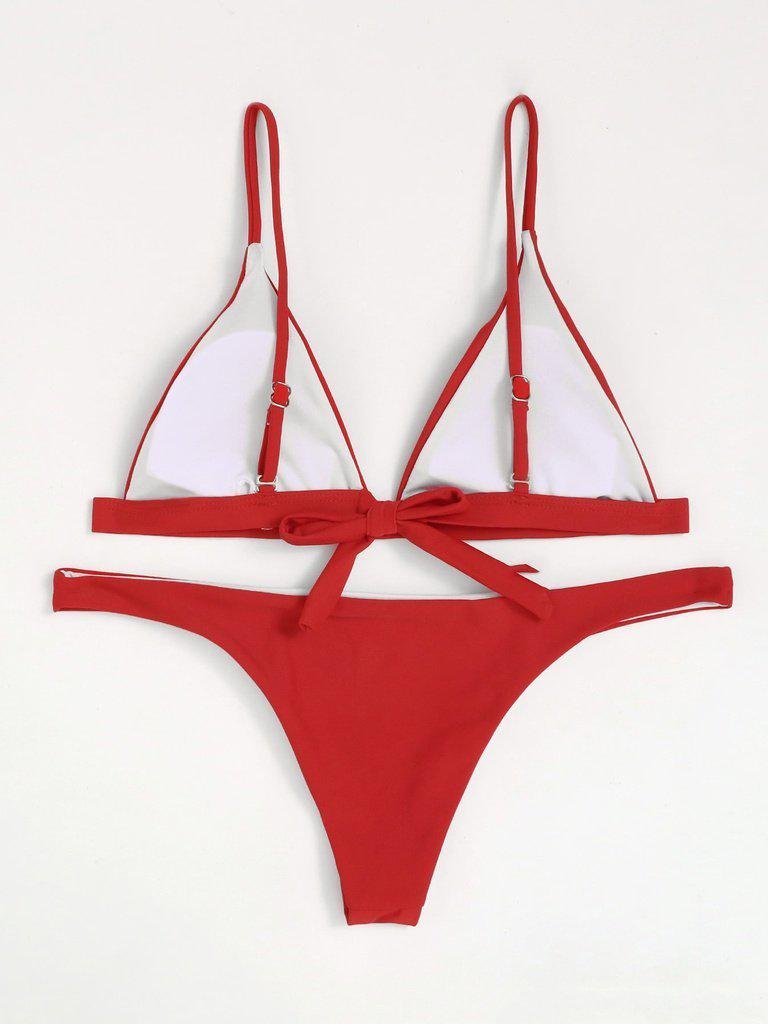 Adjustable Strap Triangle Bikini Set-swimwear-Des Mess