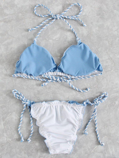 Lettuce Trim Self Tie Bikini Set--Des Mess