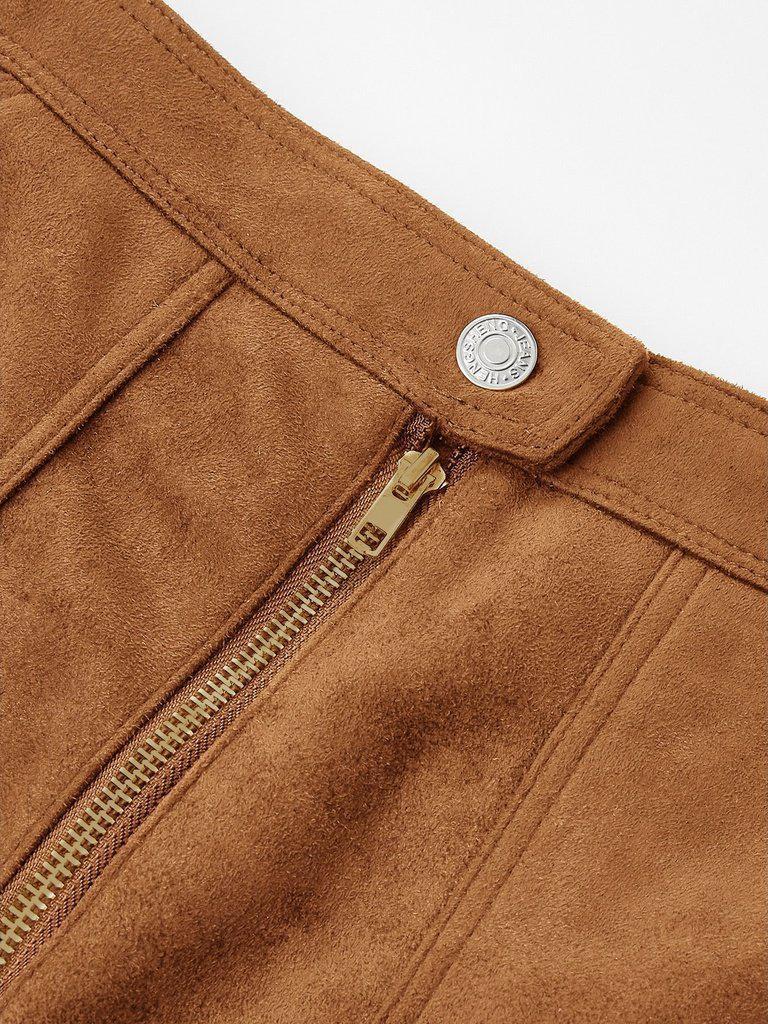 Zip Front Dual Pocket Skirt-bottom-Des Mess