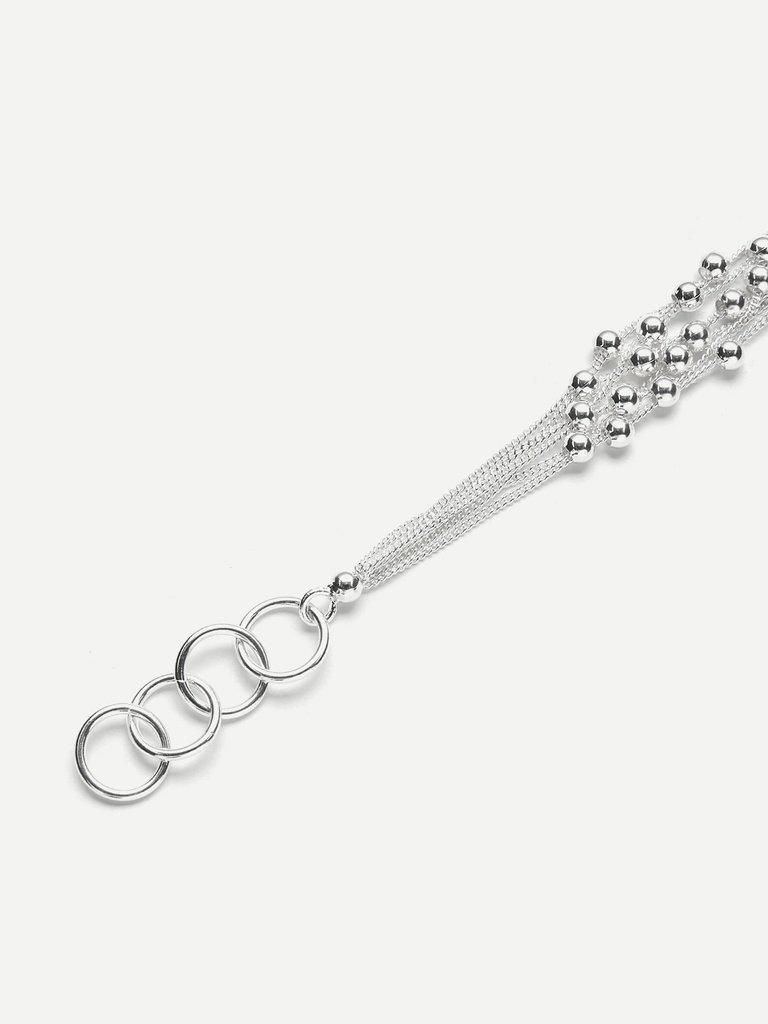 Metal Beaded Design Layered Chain Bracelet--Des Mess