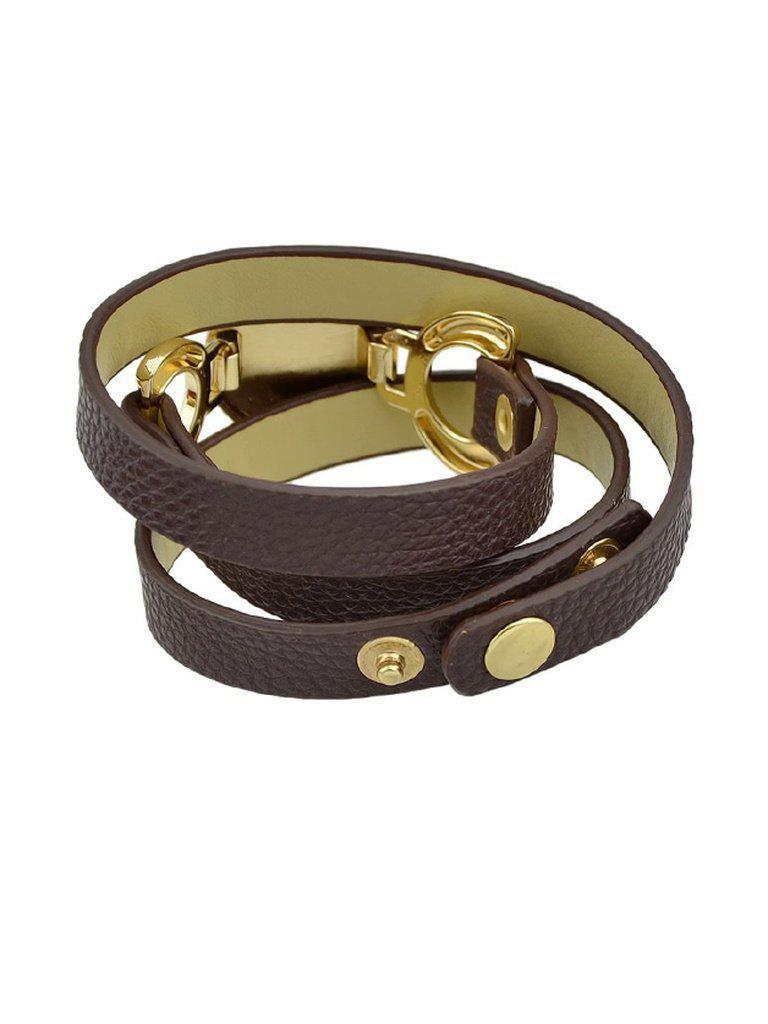 Coffee Multi-Layer Winding Wide Bracelet--Des Mess