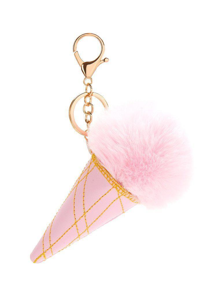 Ice cream Deign Keychain With Pom Pom-others-Des Mess
