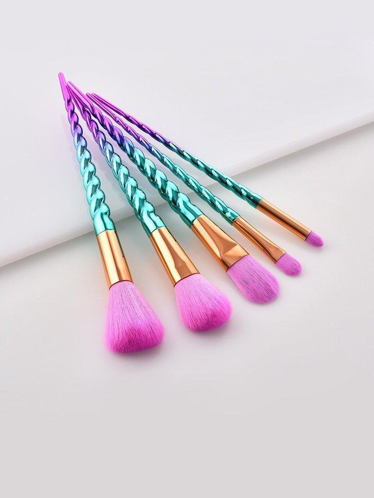 Screw Handle Design Makeup Brush Set 5Pcs-makeup-Des Mess