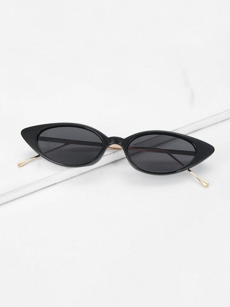 Cat Eye Metal Temple Sunglasses-accessories-Des Mess