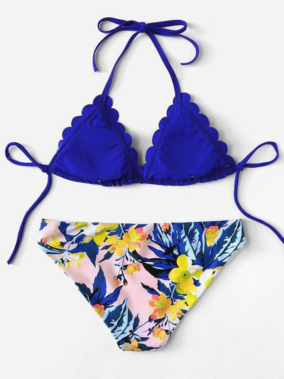 Scallop Edge Mix and Match Bikini Set-swimwear-Des Mess