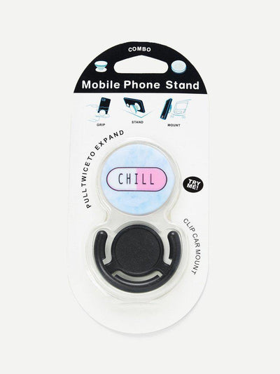 Slogan Print Gasbag Phone Holder-others-Des Mess