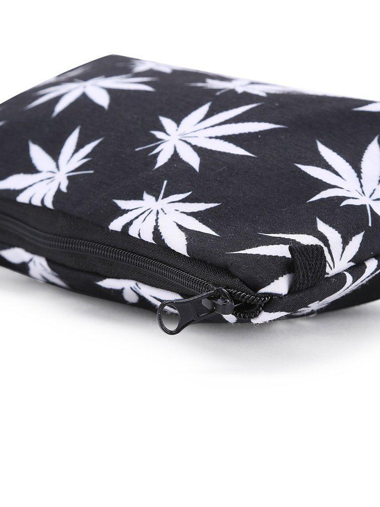 Maple Leaf Print Zipper Pouch-makeup-Des Mess