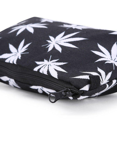 Maple Leaf Print Zipper Pouch-makeup-Des Mess