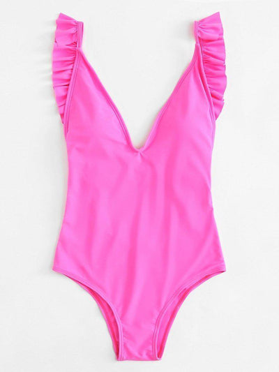 Open Back Ruffle Swimsuit-swimwear-Des Mess