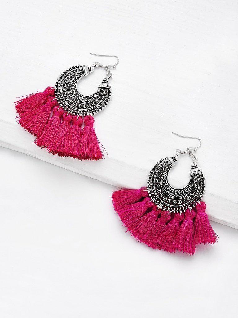 Multi Tassel Drop Earrings-jewelry-Des Mess